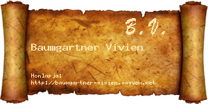 Baumgartner Vivien névjegykártya
